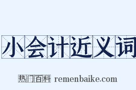 小会计近义词是什么意思的图片